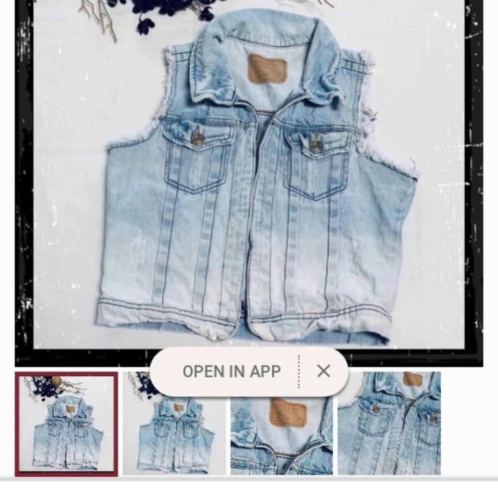 Adorable amethyst jeans vest